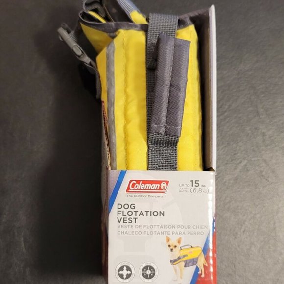 Coleman Dog Floatation Vest Up To 15 LBS Yellow - Picture 3 of 7